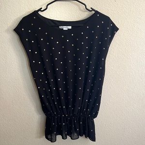 Kenneth Cole Black Short Sleeve Blouse - Size 6